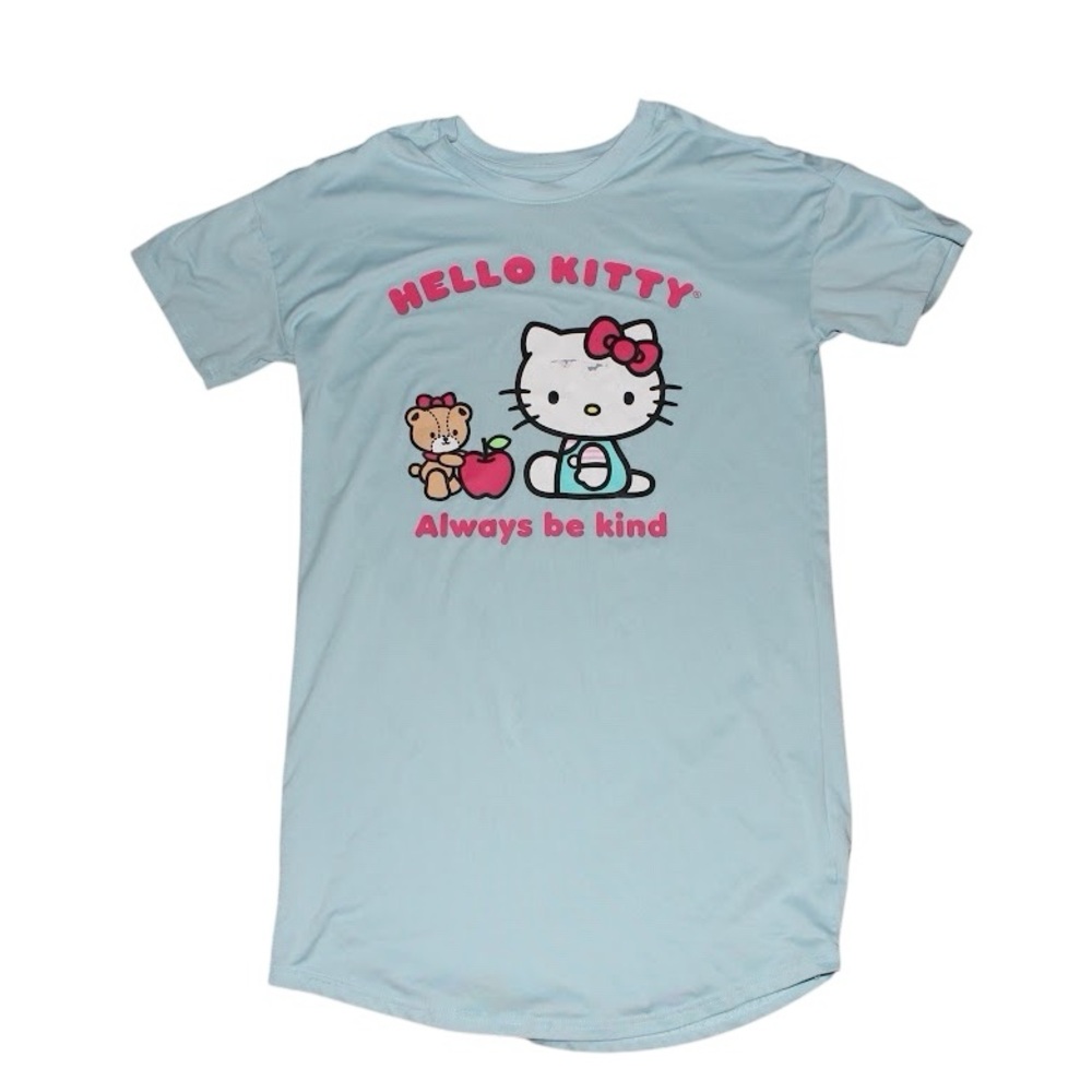 Hello Kitty Light Blue Nightgown with Pink Graphic
